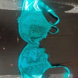 Turquoise unlined VS wicked bra